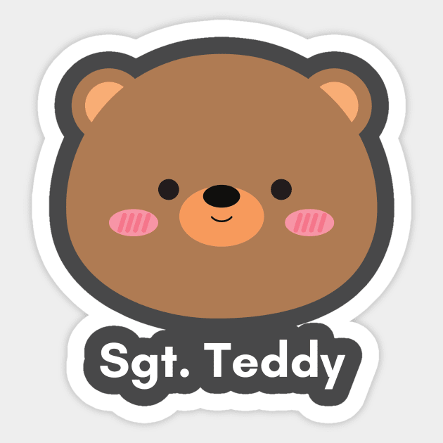 House Rogan | Sergeant Teddy Sticker by We Love Pop Culture